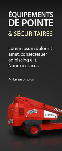 Équipements de pointe et sécuritaires